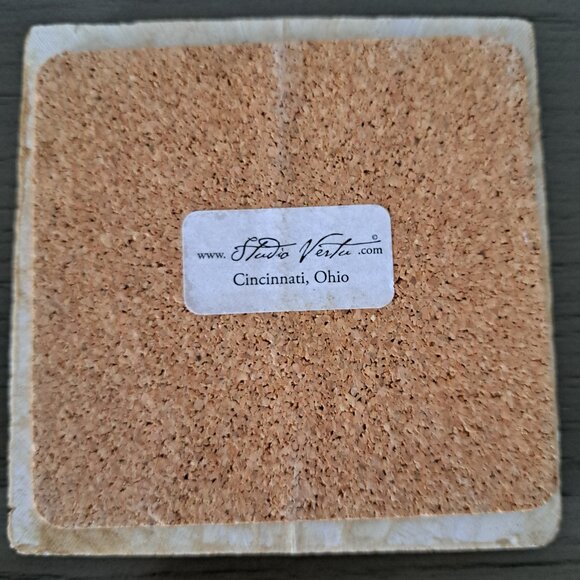 VTG Golf 19th-c Images Coaster Set Handcrafted Marble Giftware by Studio Vertu - Picture 8 of 9